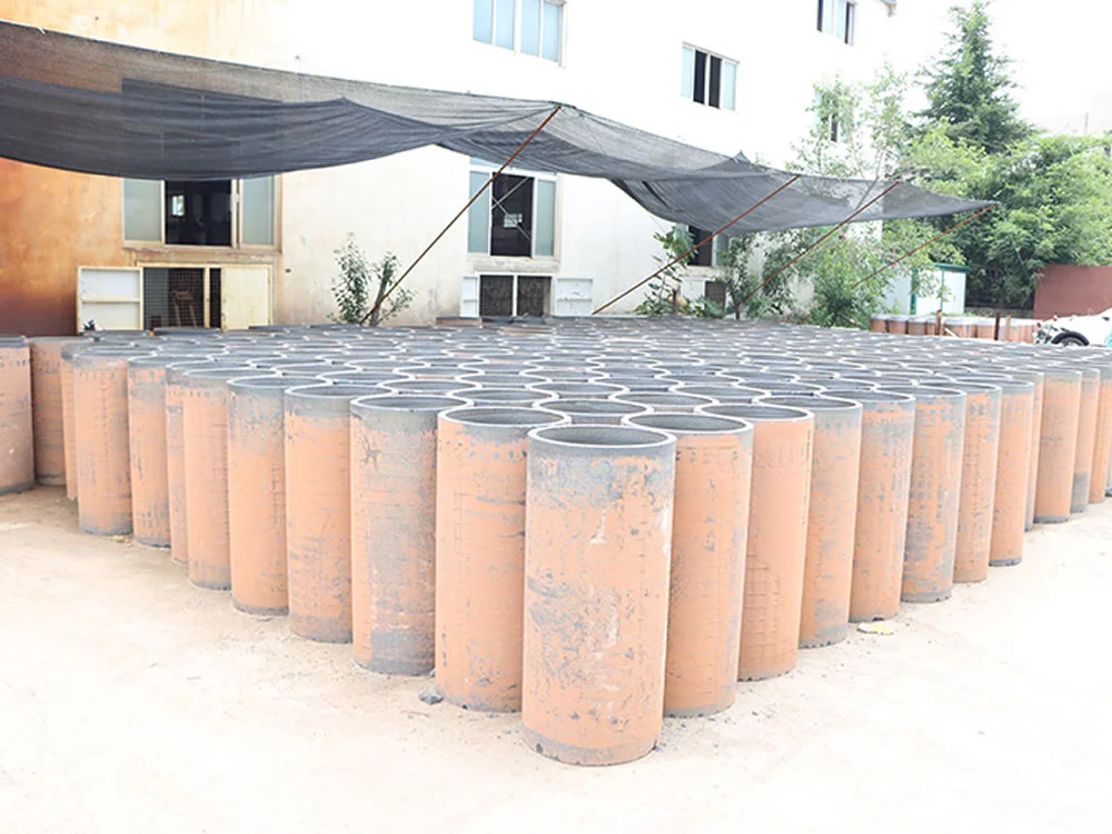 Cast basalt pipe