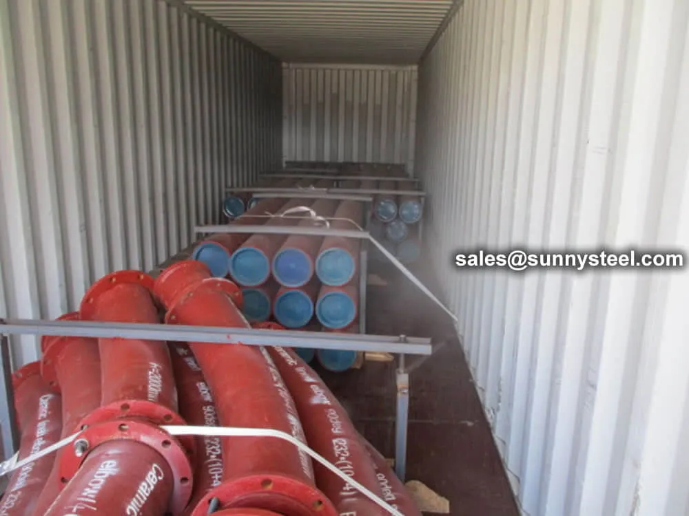 Packaging of ceramic lined pipes and fittings