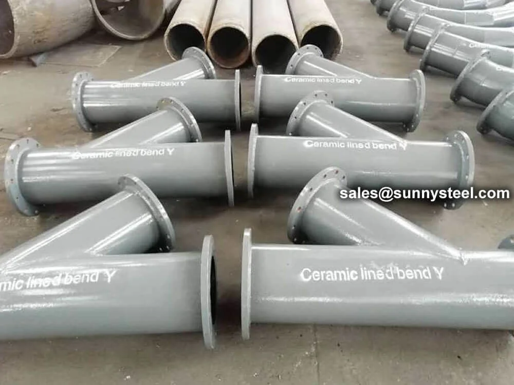 Ceramic-Lined Y‑Shape Pipe