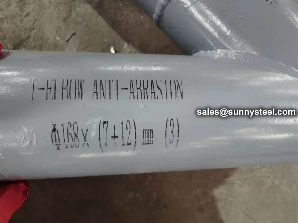 Ceramic tile lined T-Elbow Anti-Abrasion