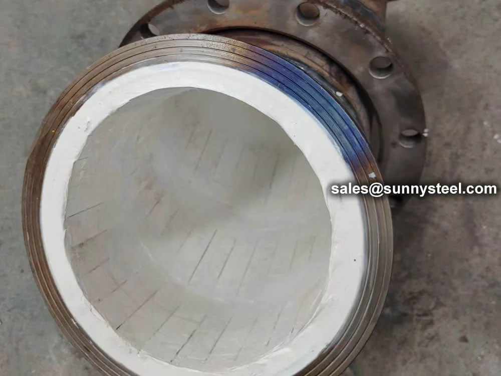 High Abrasion 92% Ceramic Lined Steel Pipes for Coal