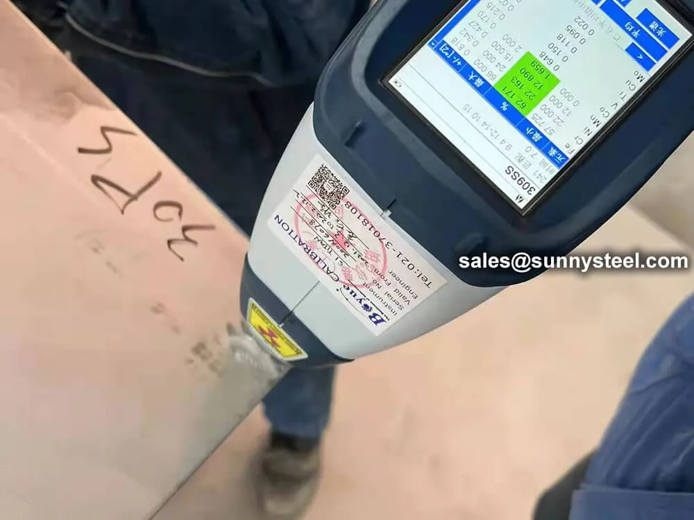 PMI material verification for stainless steel
