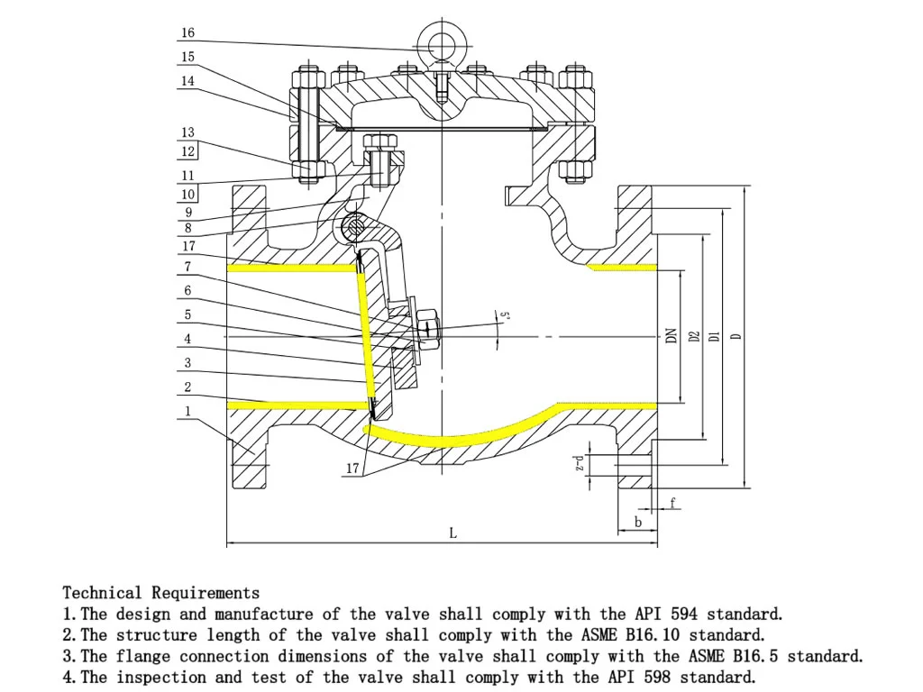 SS316 Check valve Lined SIC