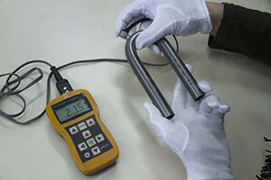 U bend tube dimensional check 